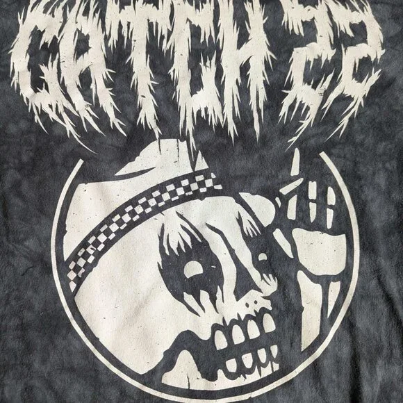 Catch 22 Ska Band Black Metal Tie Die T-Shirt, Sz L - Picture 2 of 3